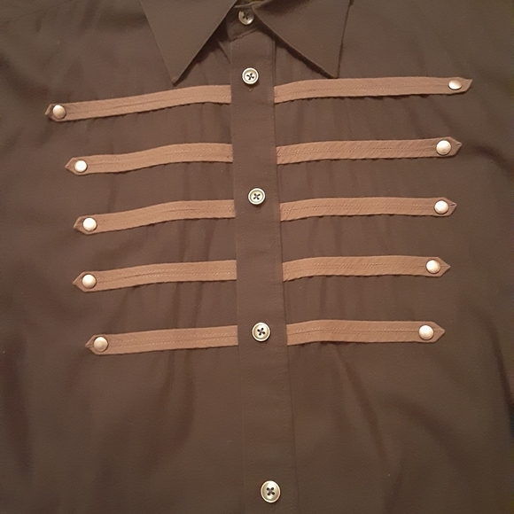 Men's Military-esque Dress Shirt - Picture 2 of 10